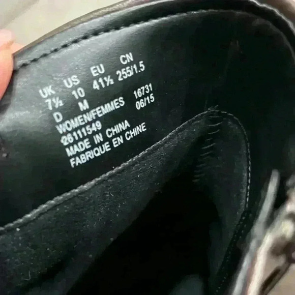 Clarks Women Lucette Jewel Dark Brown Leather Ankle Boots Rubber Sole Size 10 - Picture 9 of 10